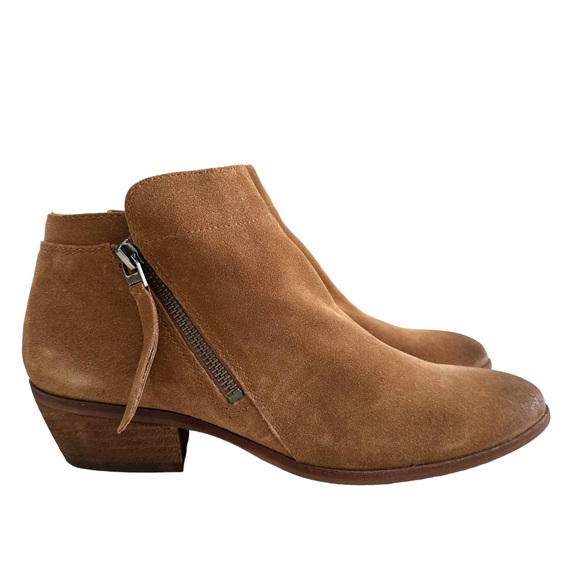 Sam Edelman Packer Brown Suede Double Zip Ankle Booties Size 9.5M - Picture 3 of 16